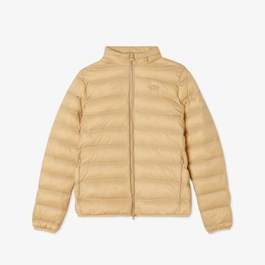  Kadın Dik Yaka Kapitone Bej Mont