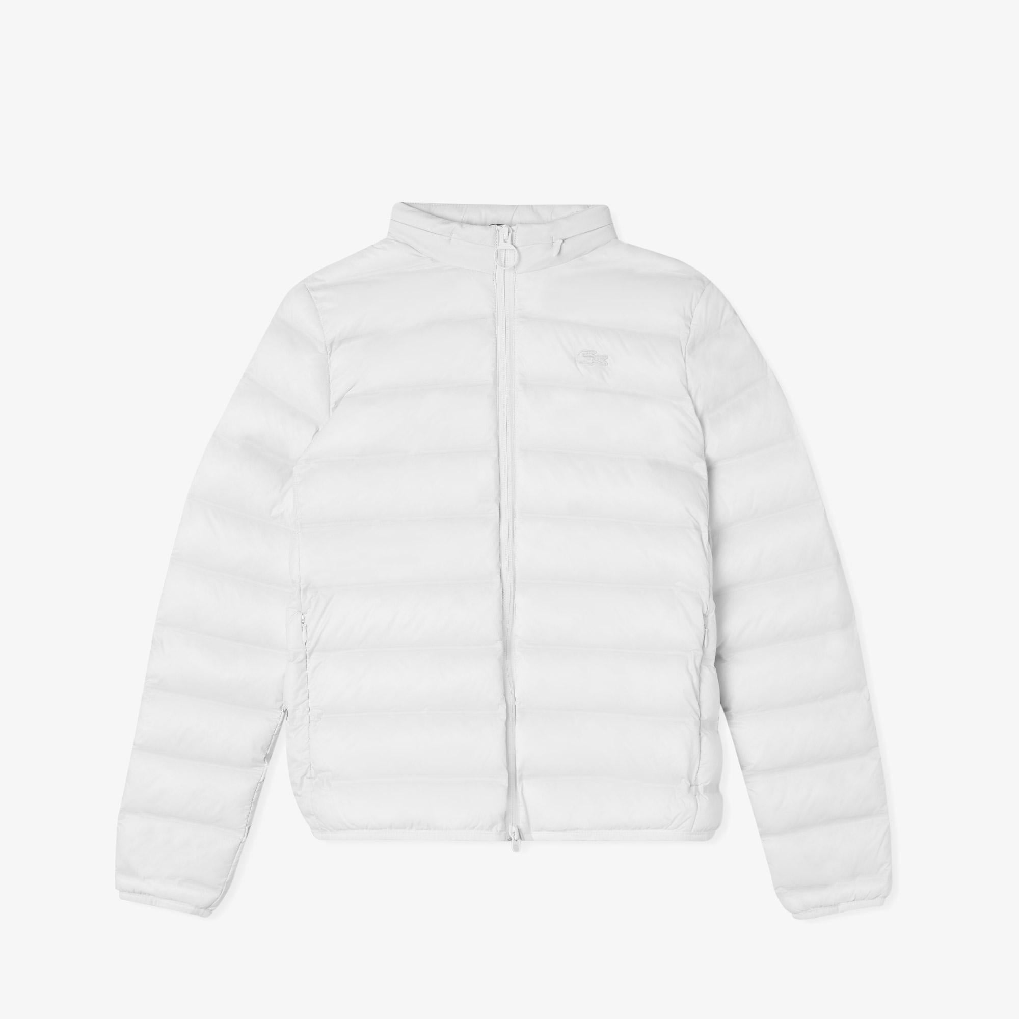 Kadın Dik Yaka Kapitone Beyaz Mont