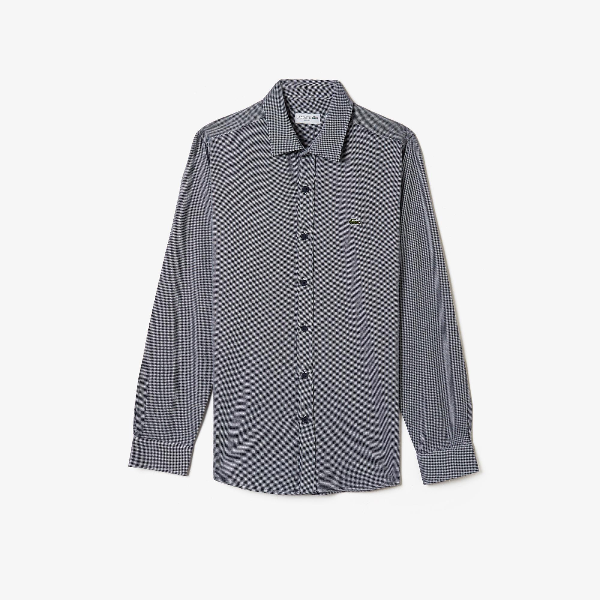 Erkek Slim Fit Gri Gömlek