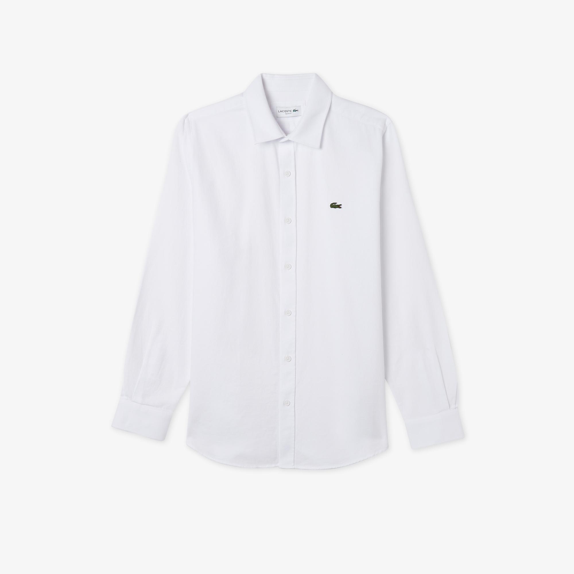 Erkek Slim Fit Beyaz Gömlek