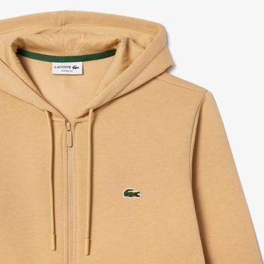  Erkek Classic Fit Fermuarlı Bej Sweatshirt