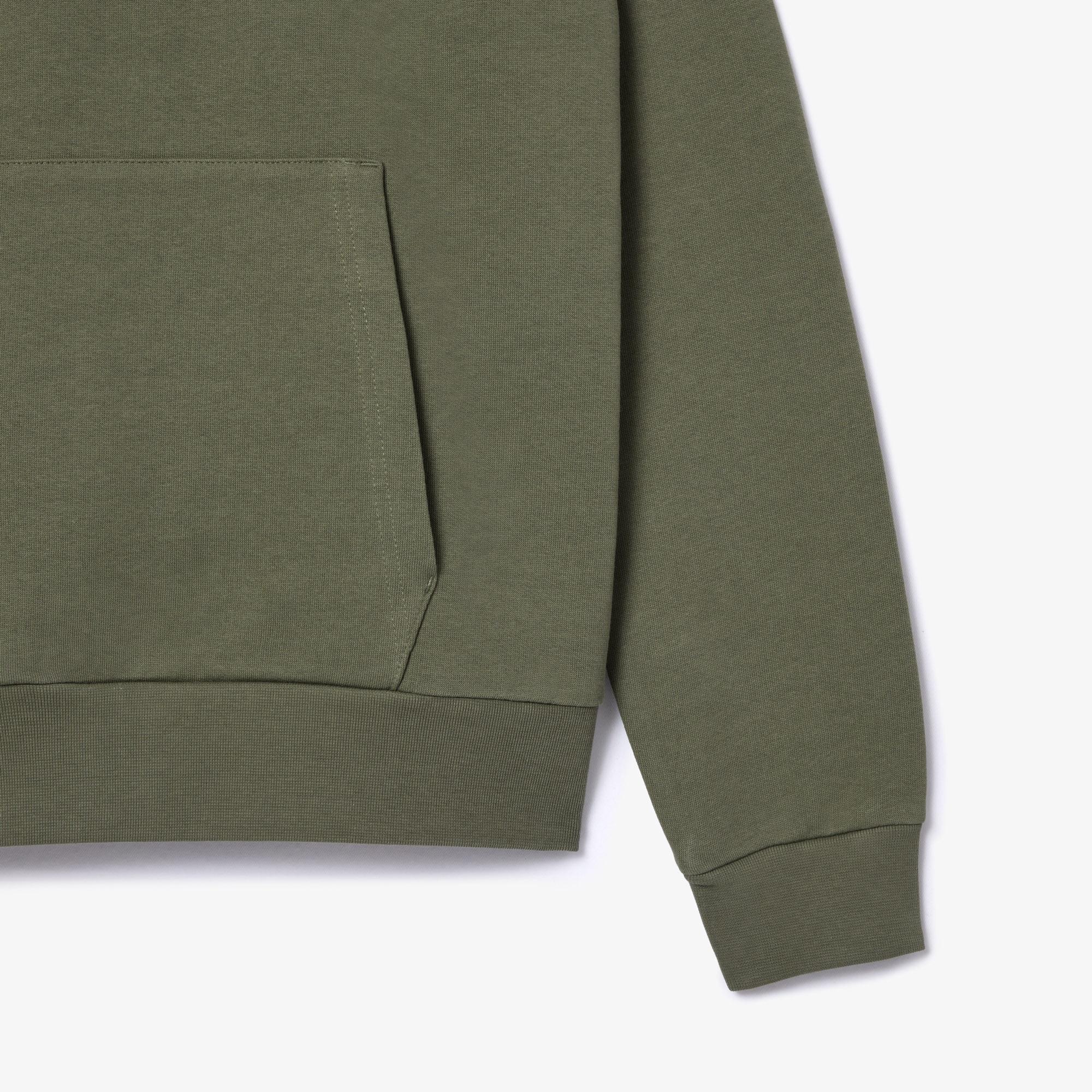 Erkek Classic Fit Kapüşonlu Haki Sweatshirt