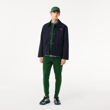  Erkek Classic Fit Bisiklet Yaka Organik Pamuk Koyu Yeşil Sweatshirt