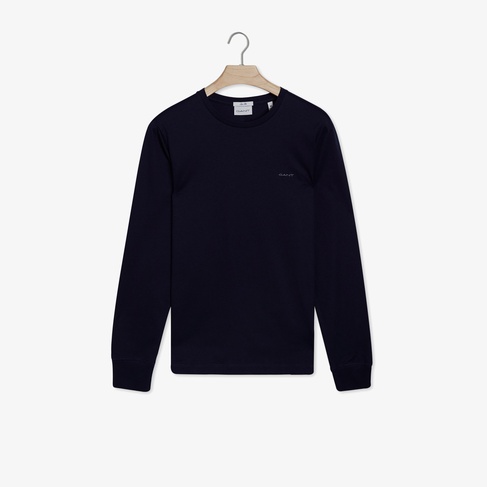  GANT Erkek Lacivert Slim Fit Bisiklet Yaka T-Shirt