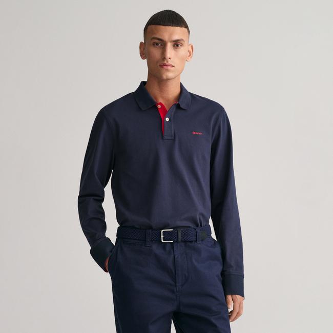  Gant Erkek Lacivert Regular Fit Polo
