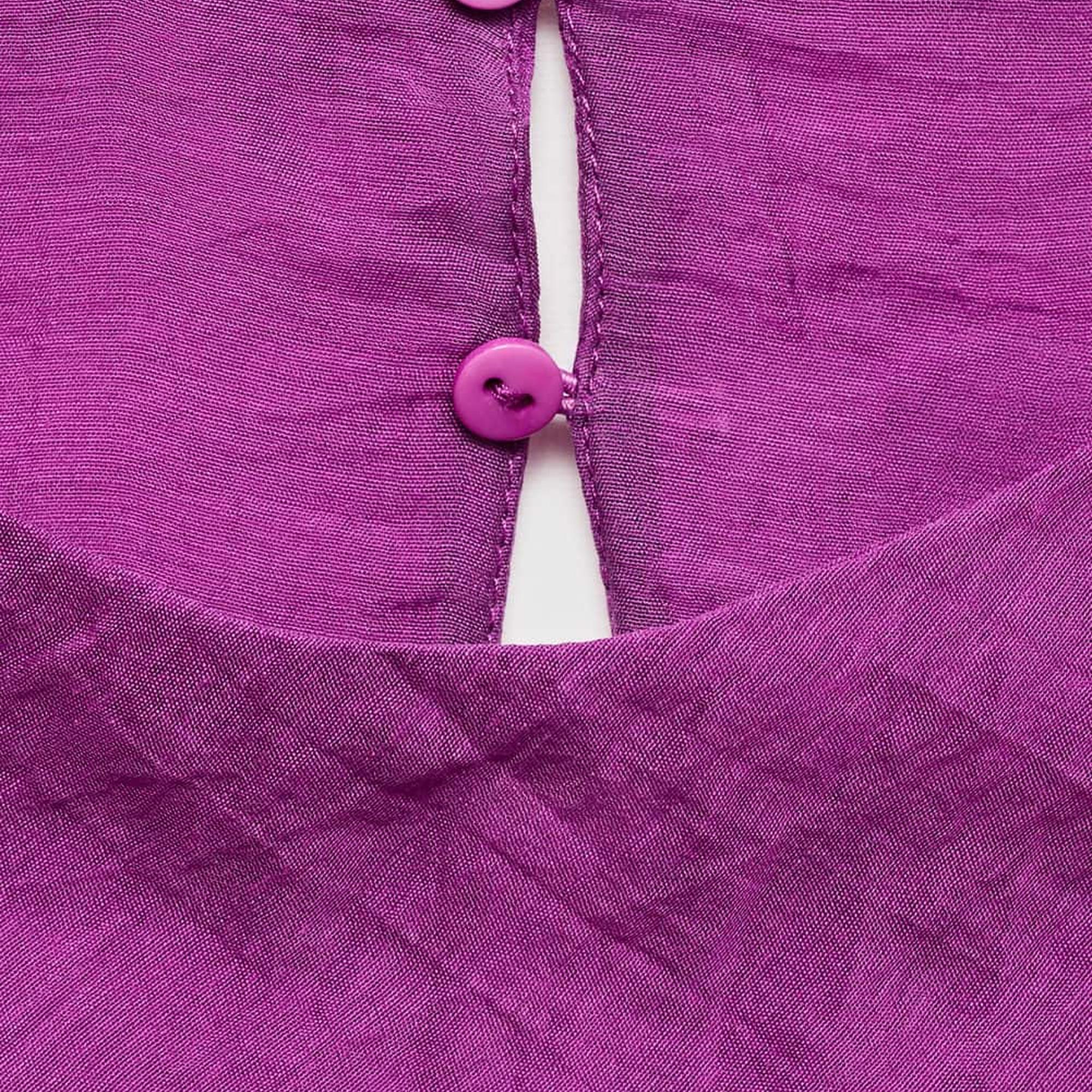 Mango Kadın Lyocell Midi Elbise Mor