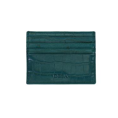  Devin Yeşil Kadın Kroko Baskılı Deri Kartlık