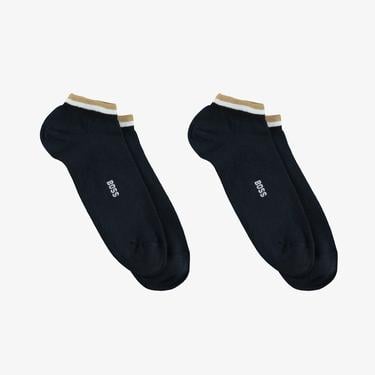  Boss As Stripe Col Erkek Mavi 2'li Çorap