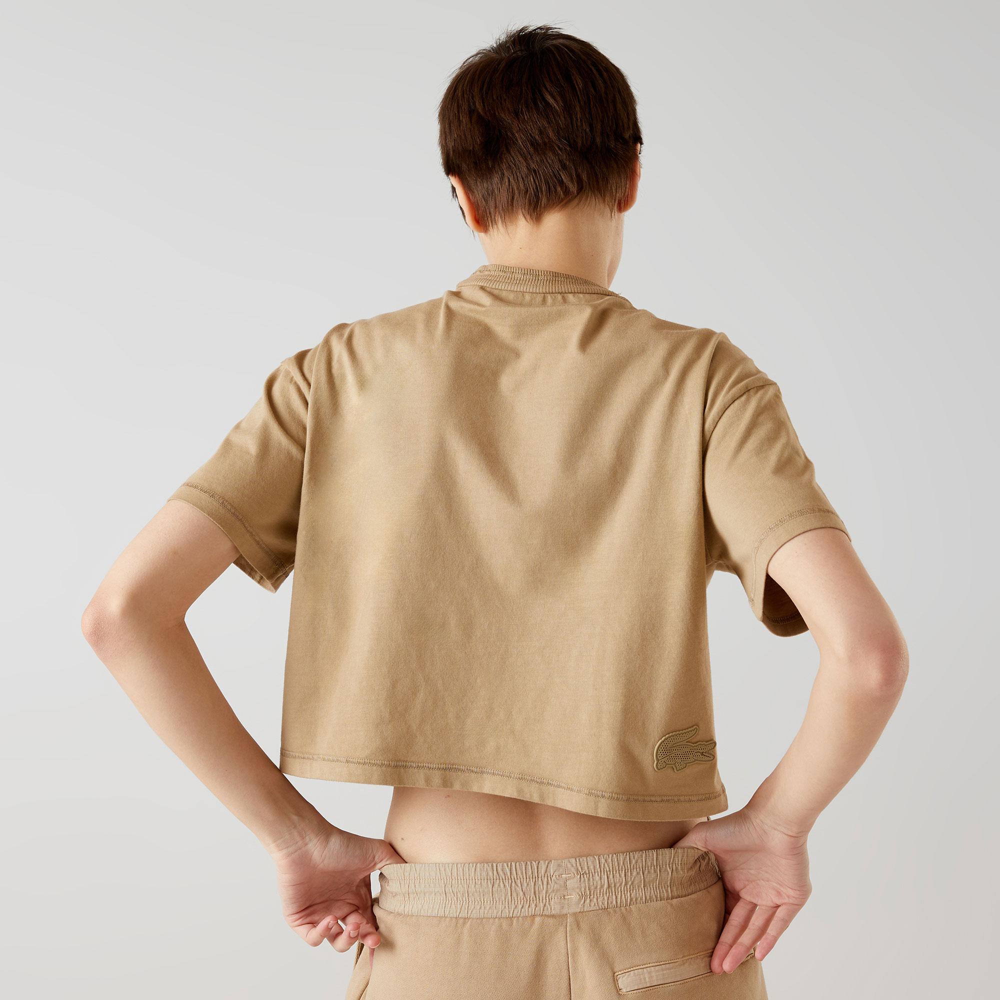 Lacoste x House of SuperStep Kadın Kahverengi T-Shirt