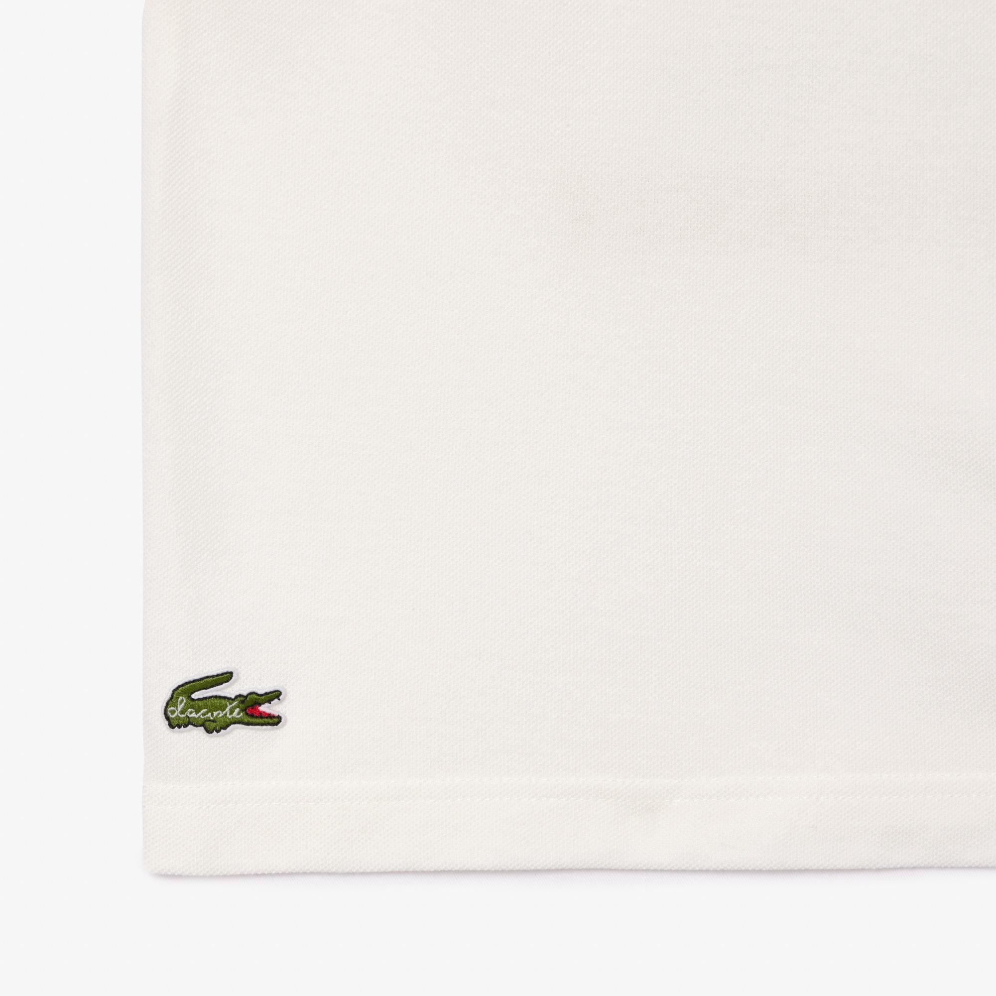 Unisex Classic Fit Bisiklet Yaka Baskılı Bej T-Shirt