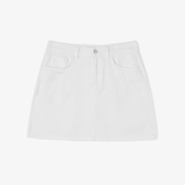  Kadın Regular Fit Beyaz Etek