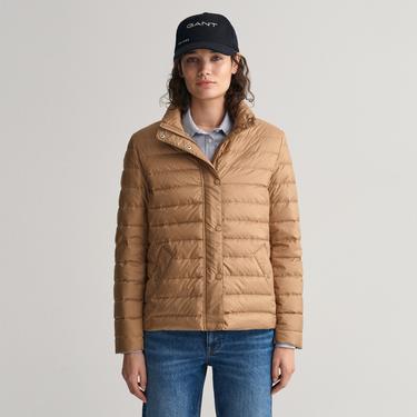  GANT Kadın Kahverengi Dik Yaka Kapitone Mont