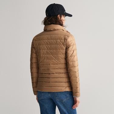  GANT Kadın Kahverengi Dik Yaka Kapitone Mont