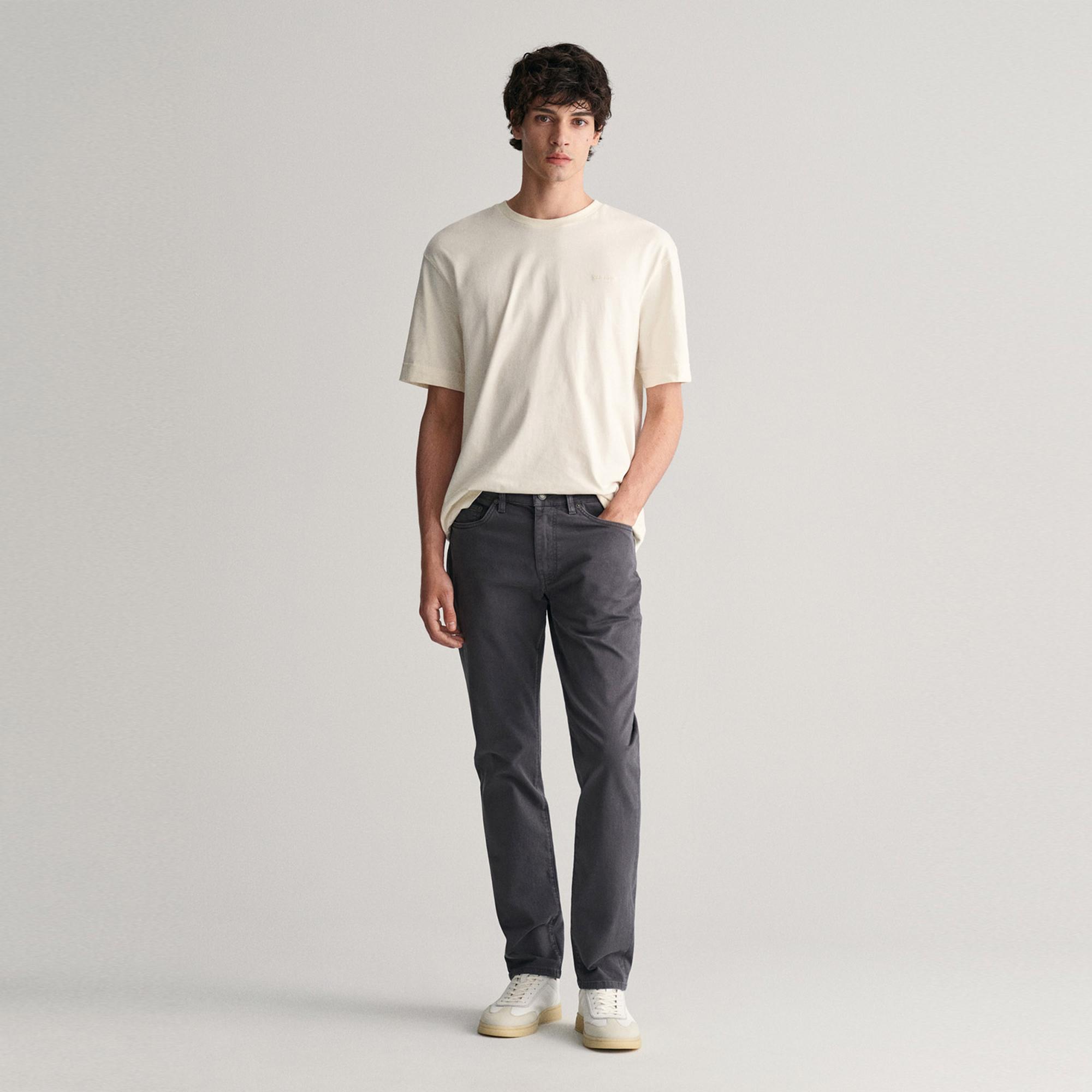 GANT Erkek Gri Slim Fit Jean