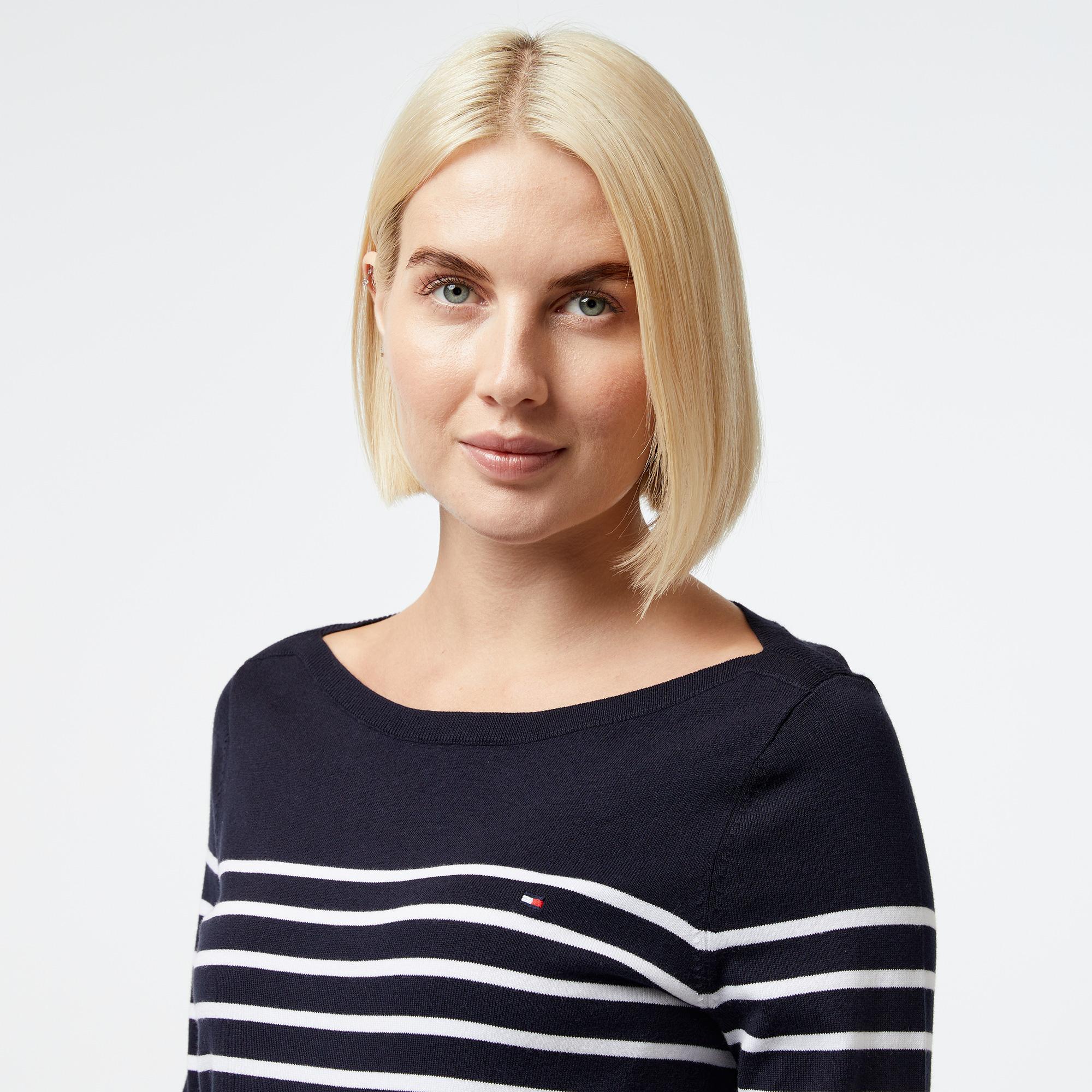 Tommy Hilfiger Kadın Mavi Triko