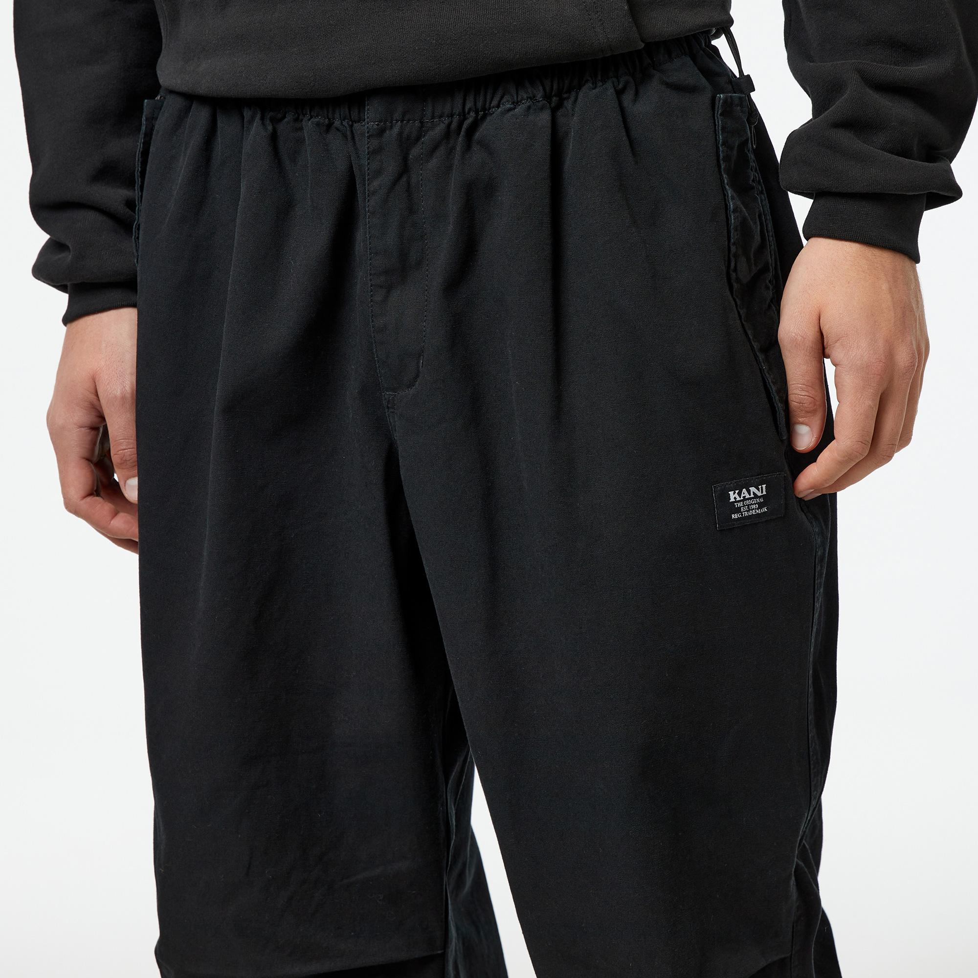 Karl Kani Woven Retro Washed Parachute Erkek Siyah Pantolon