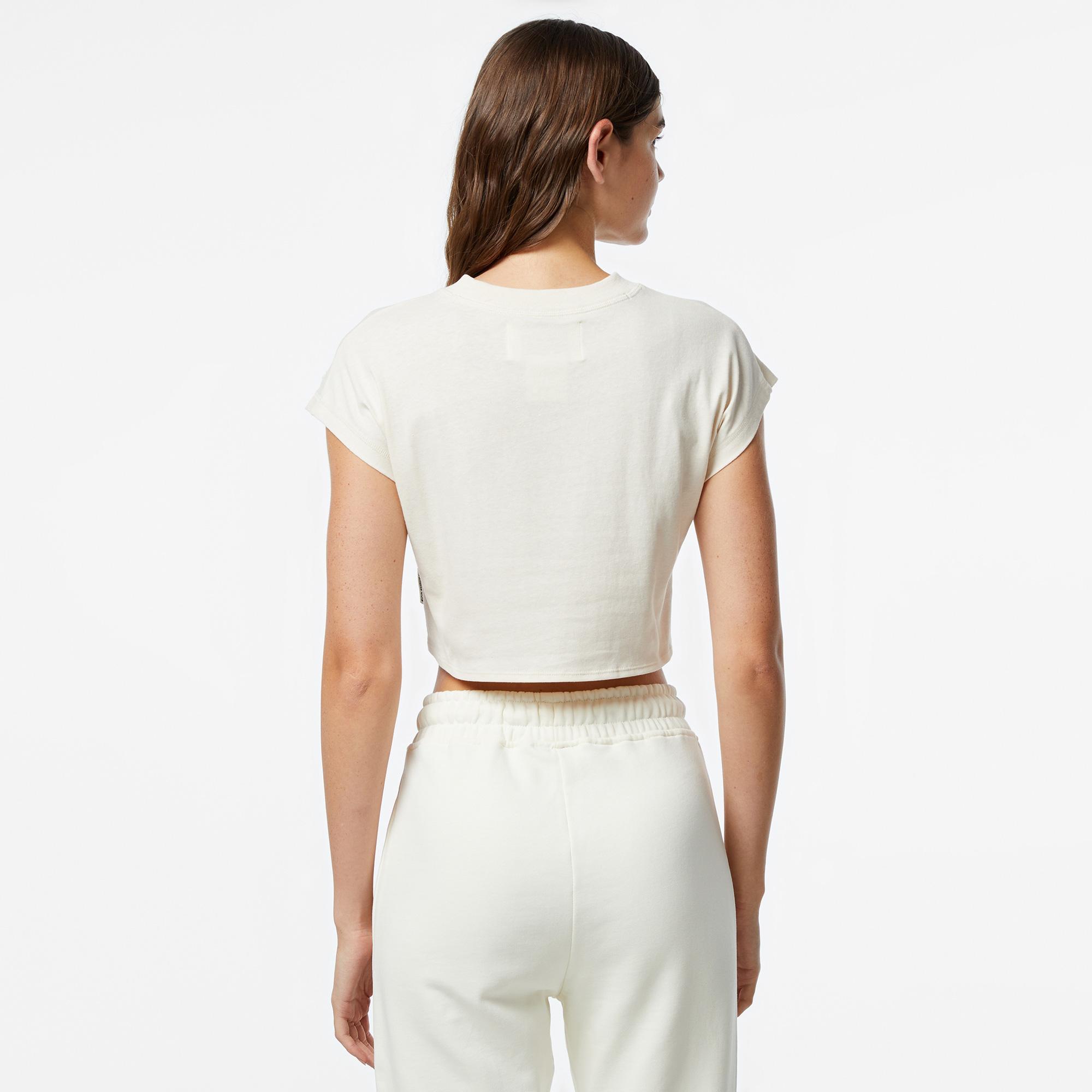 Champion Crewneck Kadın Krem T-Shirt