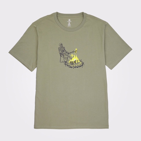  Converse Sizzling Skeleton Erkek Haki T-Shirt