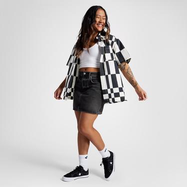  Converse Desenli Kadın Renkli Gömlek