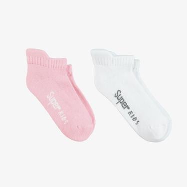  UNITED4 Çocuk Beyaz/Pembe 2'li Çorap