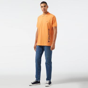  Nautica Erkek Turuncu Classic Fit Kısa Kollu Polo