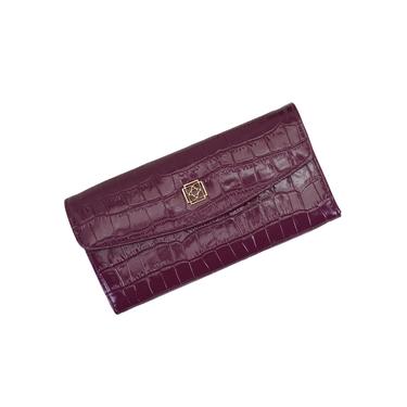  Kristin Mor Kadın Kroko Baskılı Deri Cüzdan