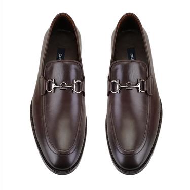  Kane Kahve Erkek Toka Aksesuarlı Deri Klasik Ayakkabı