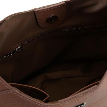  Jainel Kahve Kadın Deri Omuz Çantası