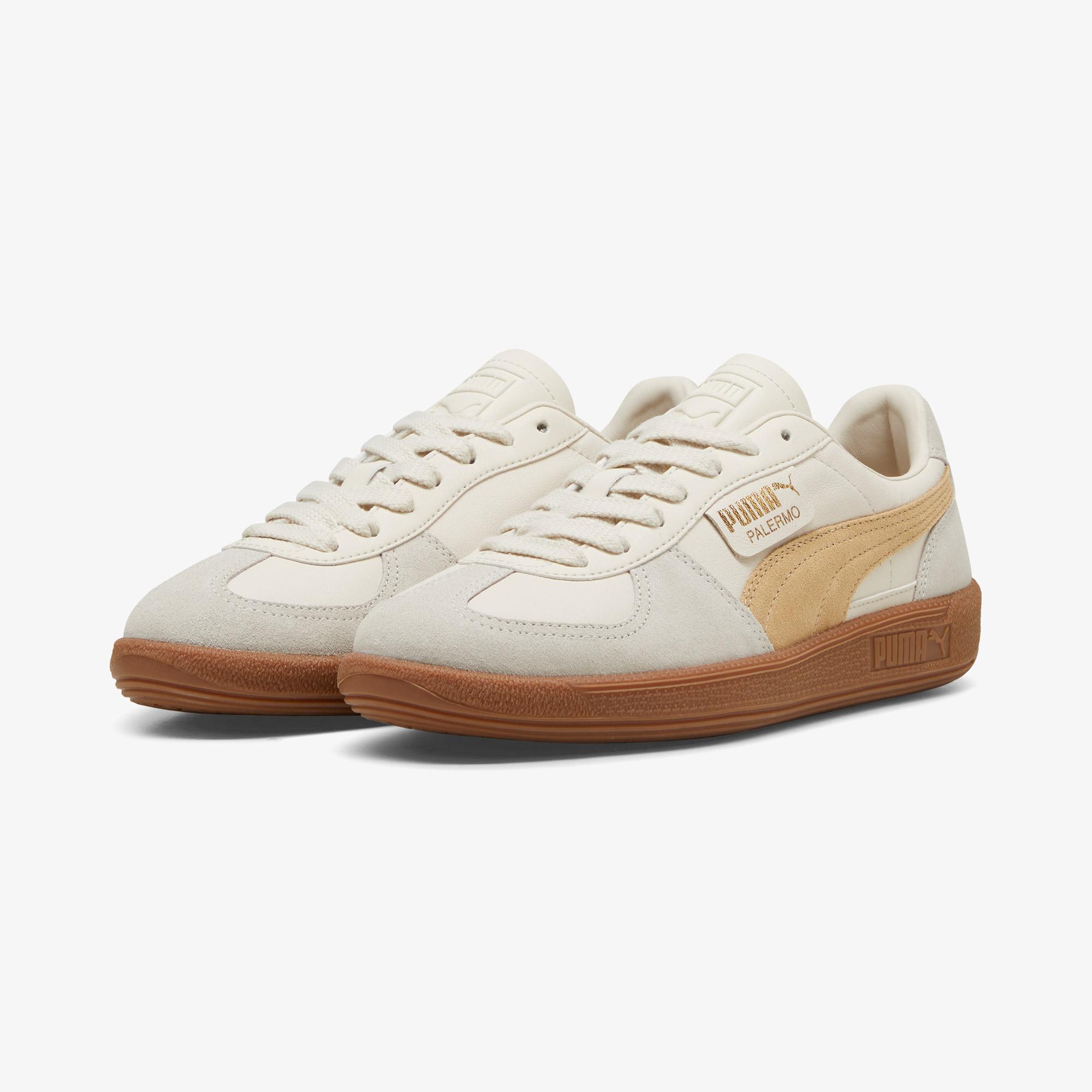 Puma Palermo Leather Unisex Krem Spor Ayakkabı