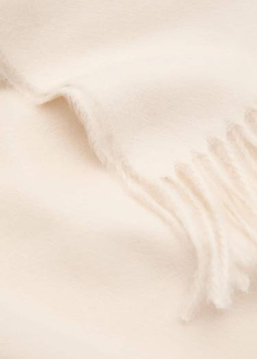  Mango Kadın Püsküllü Atkı Ekru