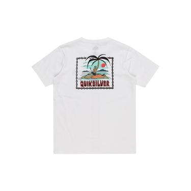  Quiksilver Marooned Youth Erkek Çocuk Beyaz Tişört