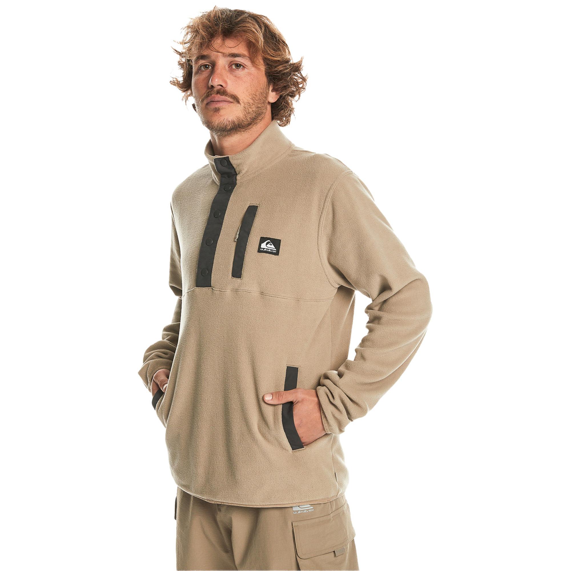 Quiksilver No Destination 2 Half Snap Erkek Bej Polar