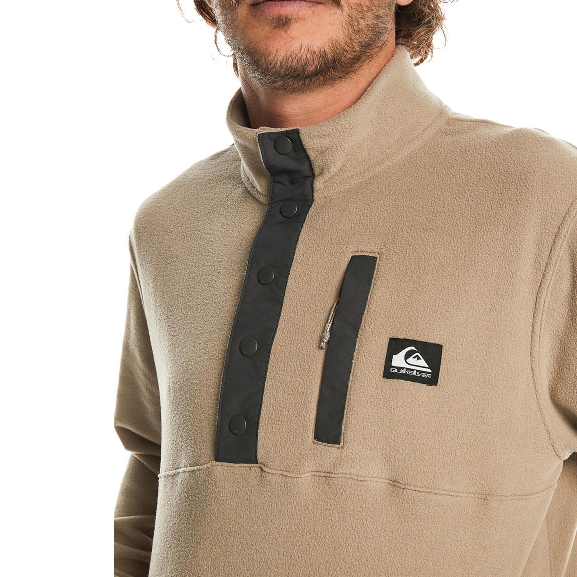 Quiksilver No Destination 2 Half Snap Erkek Bej Polar