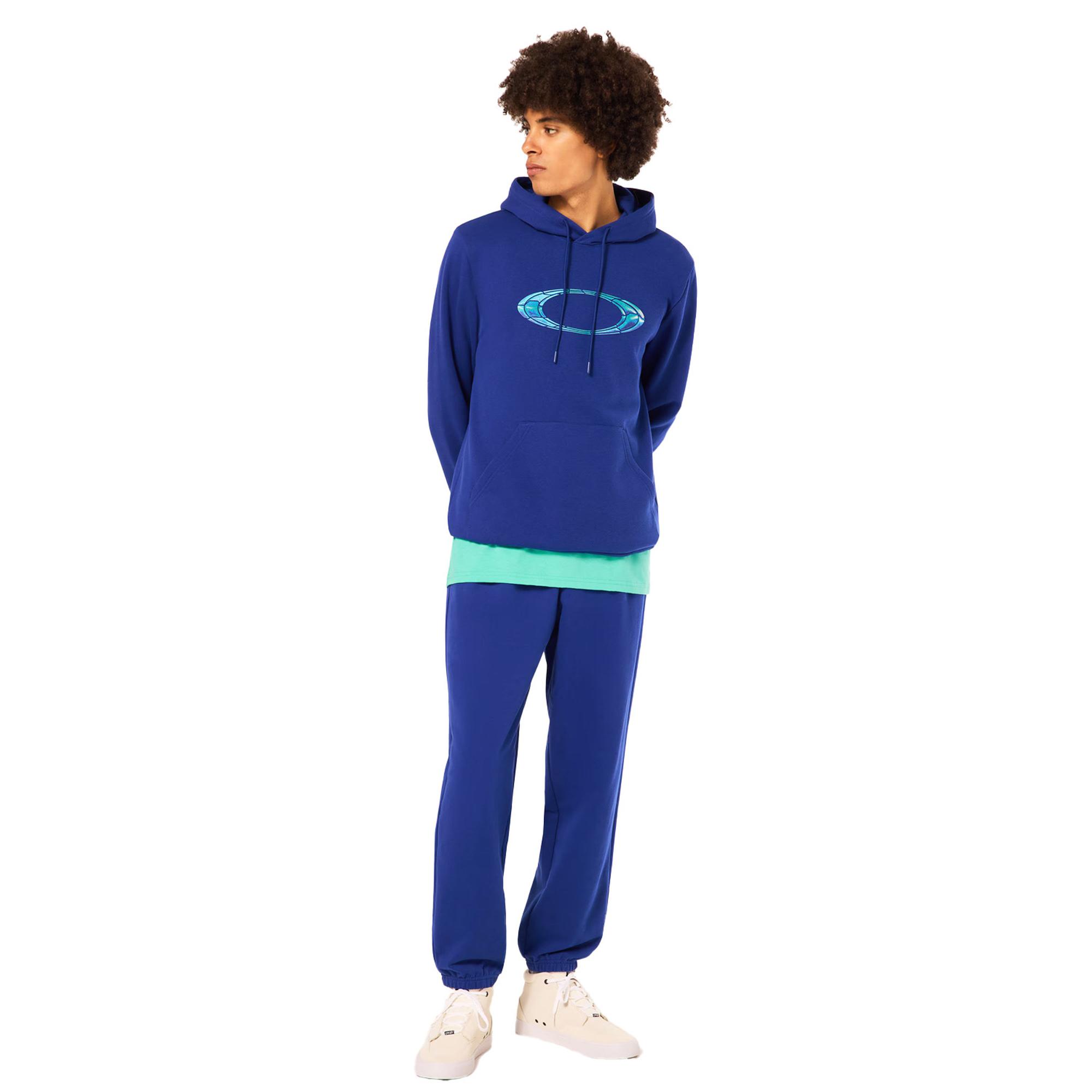 Oakley Mtl Liquid Ellipse Hoodie Erkek Mavi Sweatshirt