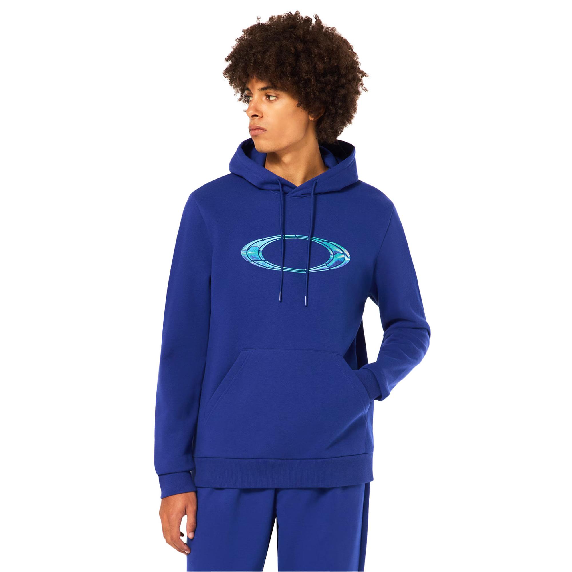 Oakley Mtl Liquid Ellipse Hoodie Erkek Mavi Sweatshirt