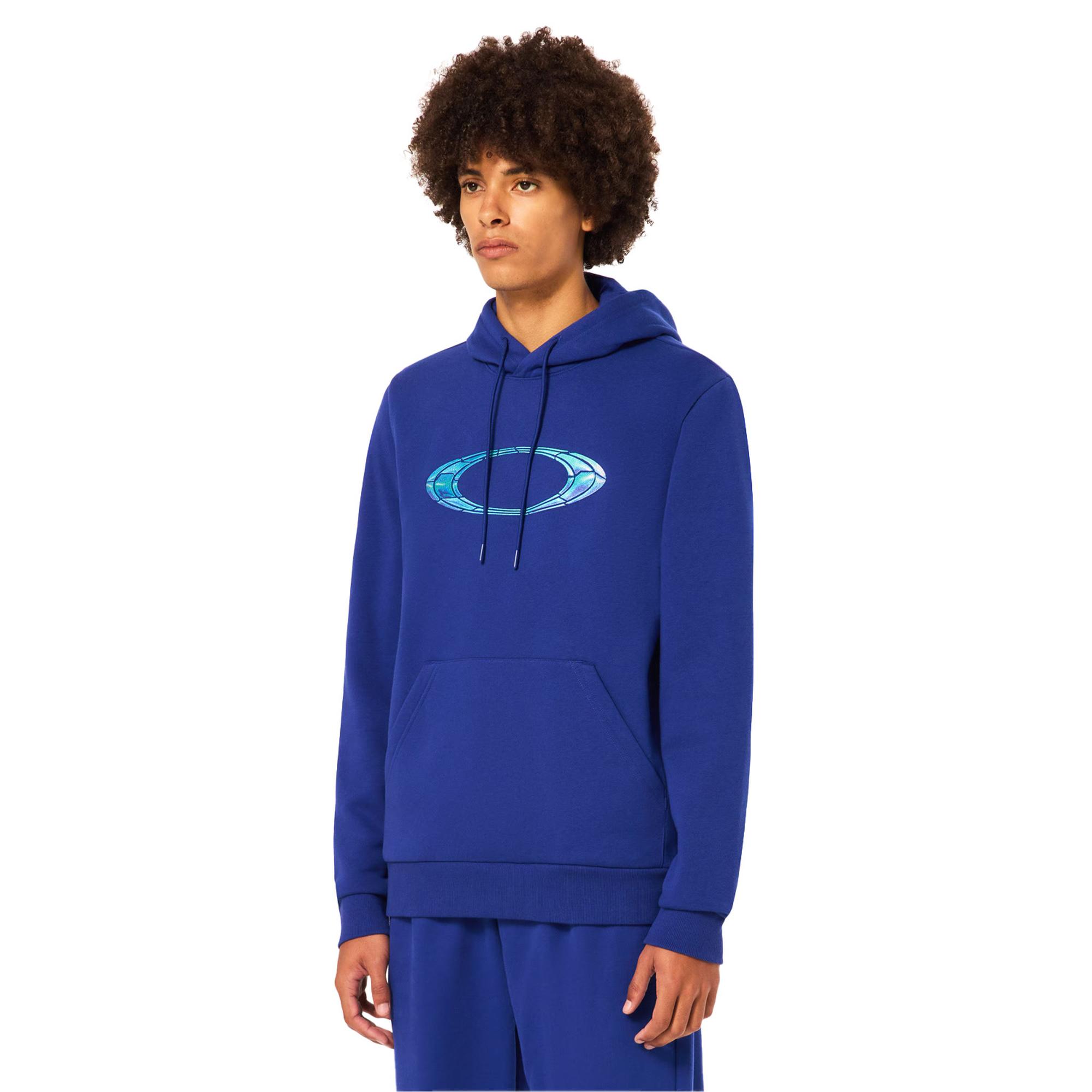 Oakley Mtl Liquid Ellipse Hoodie Erkek Mavi Sweatshirt