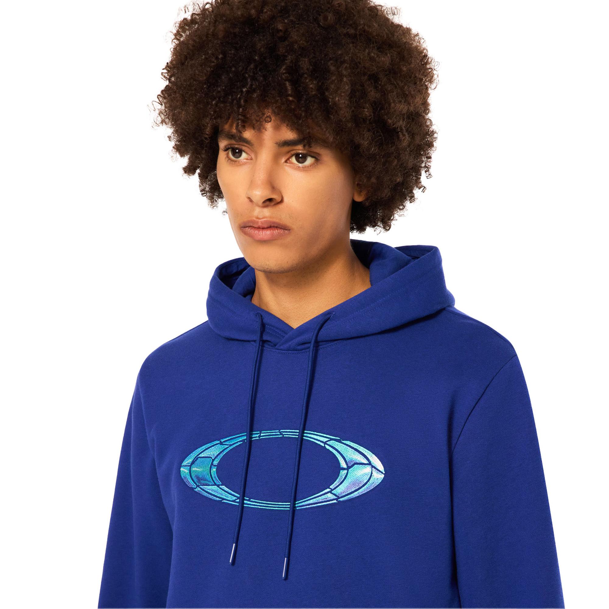 Oakley Mtl Liquid Ellipse Hoodie Erkek Mavi Sweatshirt