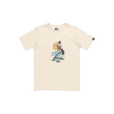  Quiksilver Neverending Surf Youth Erkek Çocuk Bej Tişört