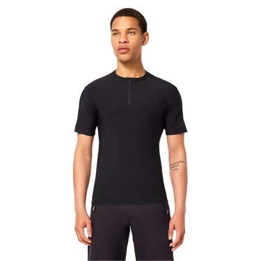  Oakley Point To Point 1/4 Zip Jersey Erkek Siyah Tişört