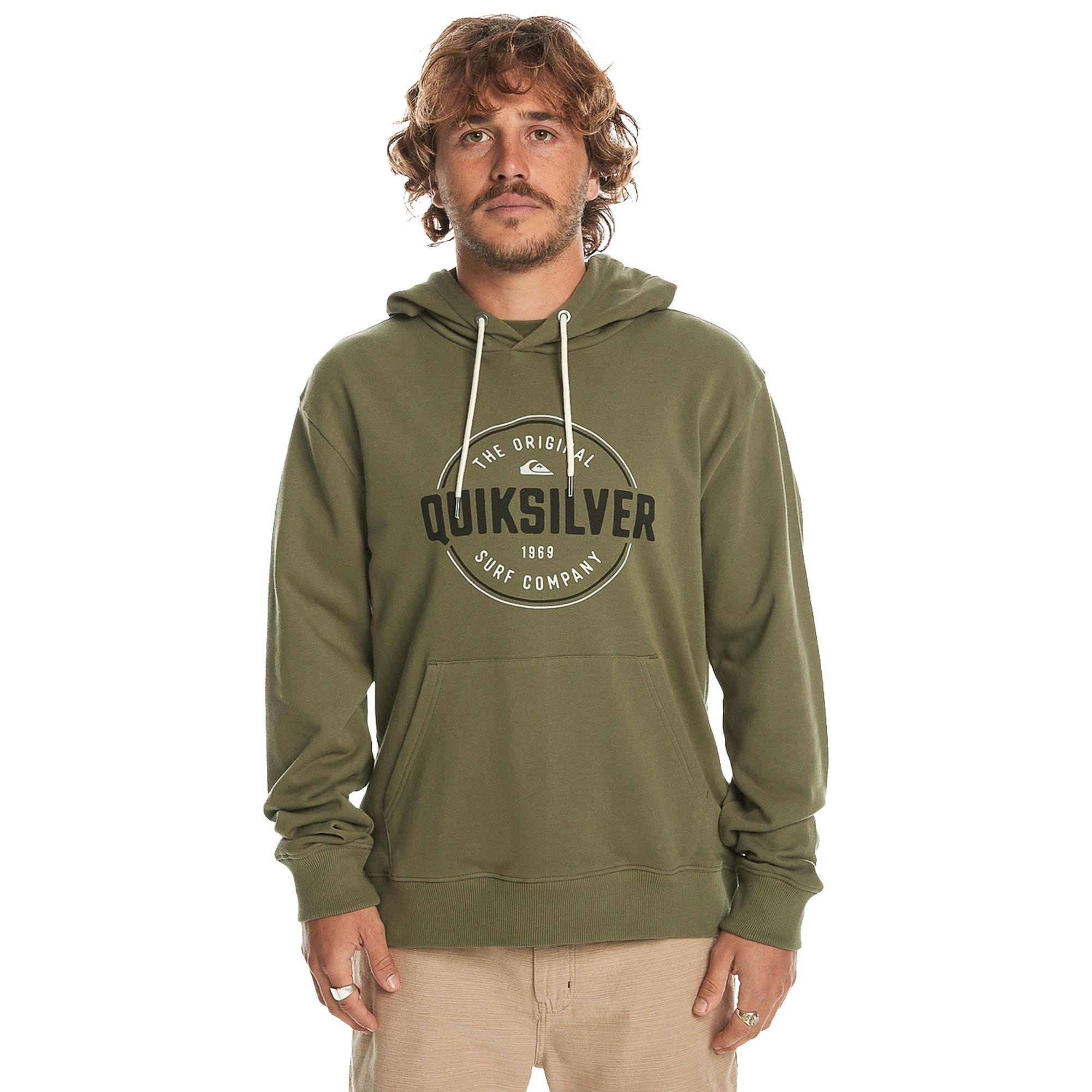 Quiksilver Circle Up Hoodie Erkek Yeşil Sweatshirt