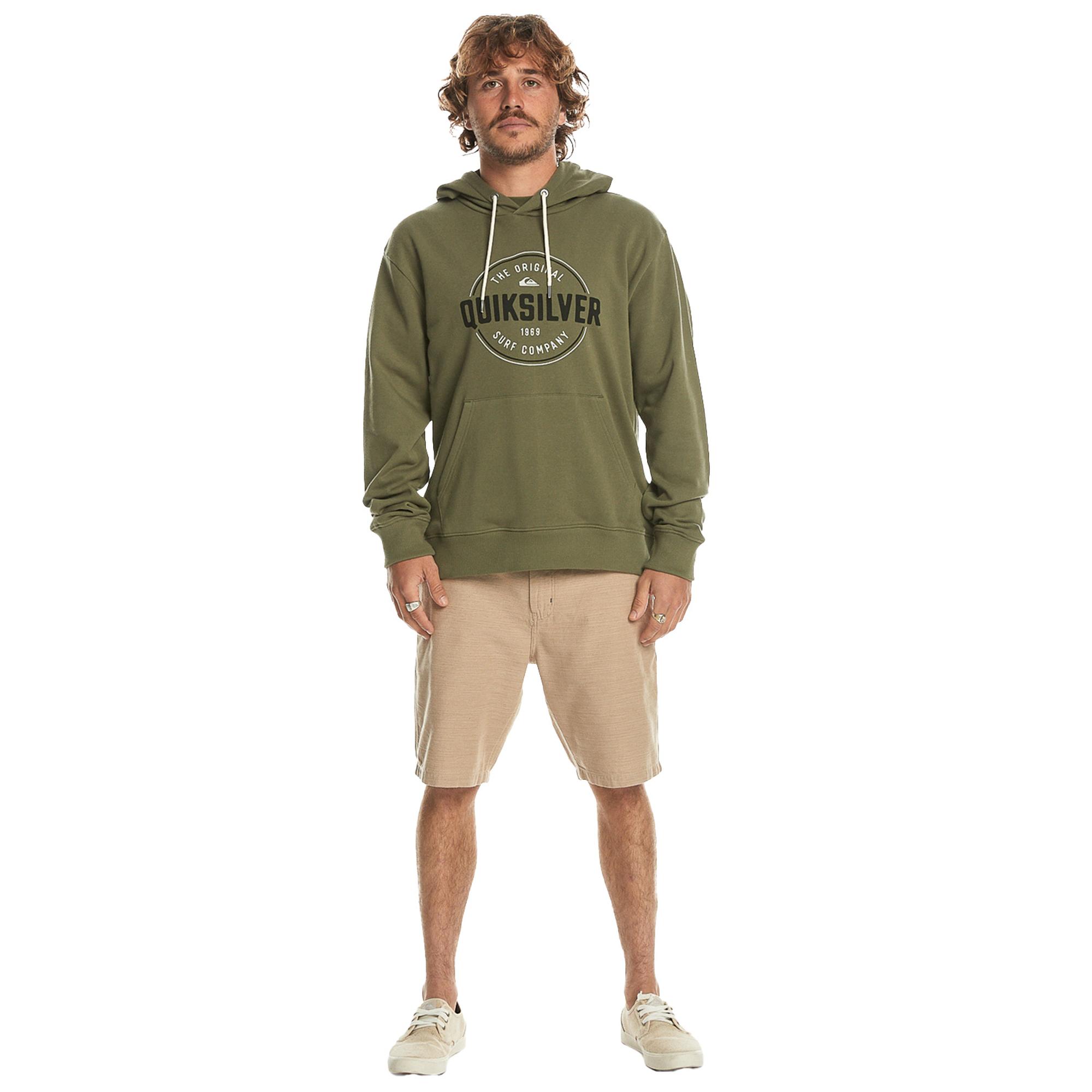Quiksilver Circle Up Hoodie Erkek Yeşil Sweatshirt