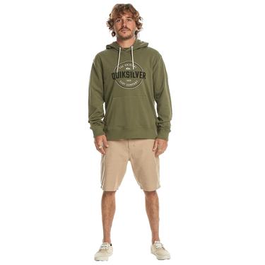  Quiksilver Circle Up Hoodie Erkek Yeşil Sweatshirt