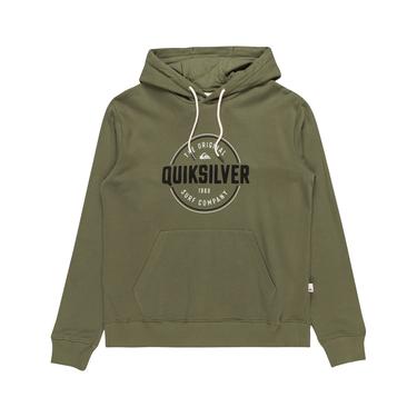  Quiksilver Circle Up Hoodie Erkek Yeşil Sweatshirt