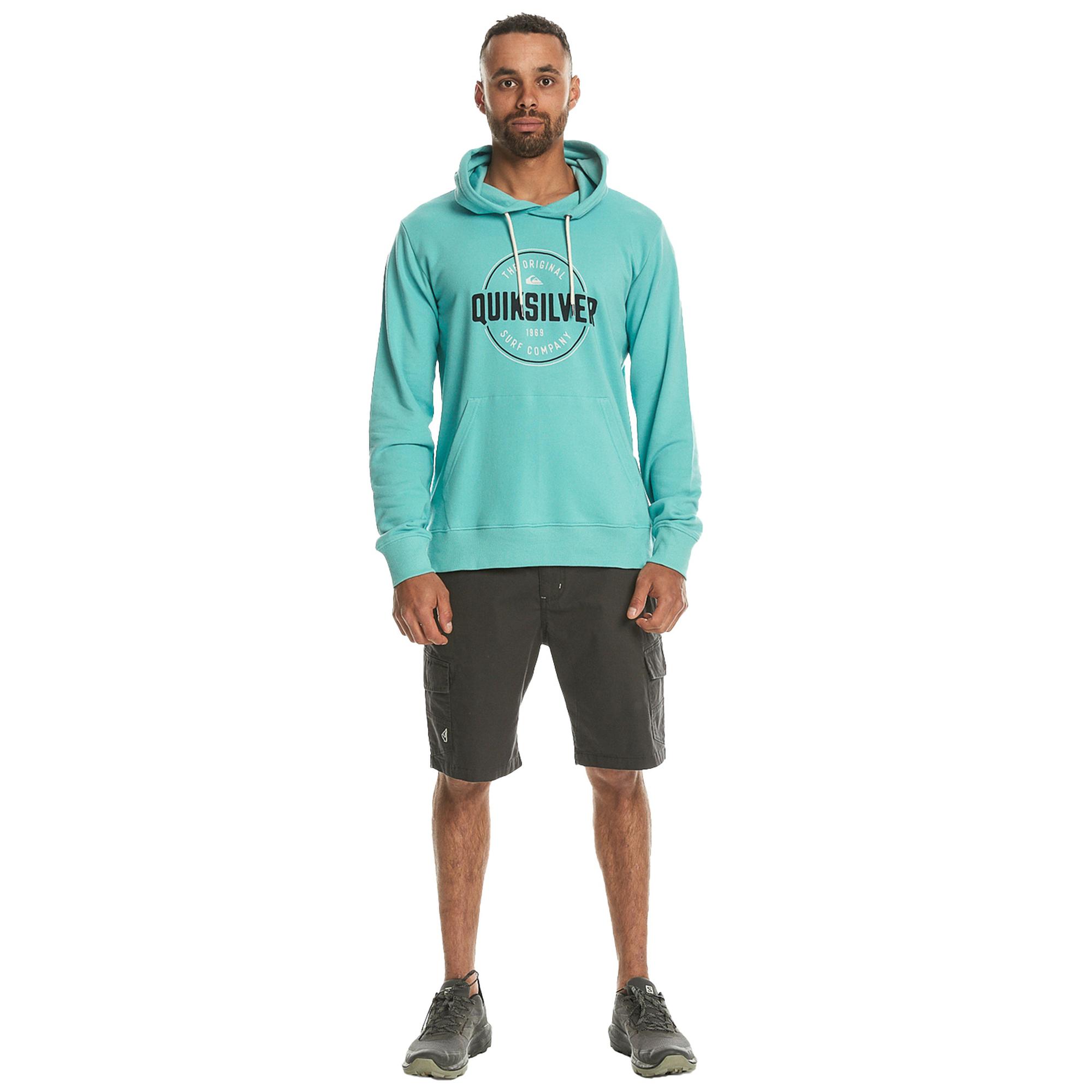 Quiksilver Circle Up Hoodie Erkek Mavi Sweatshirt
