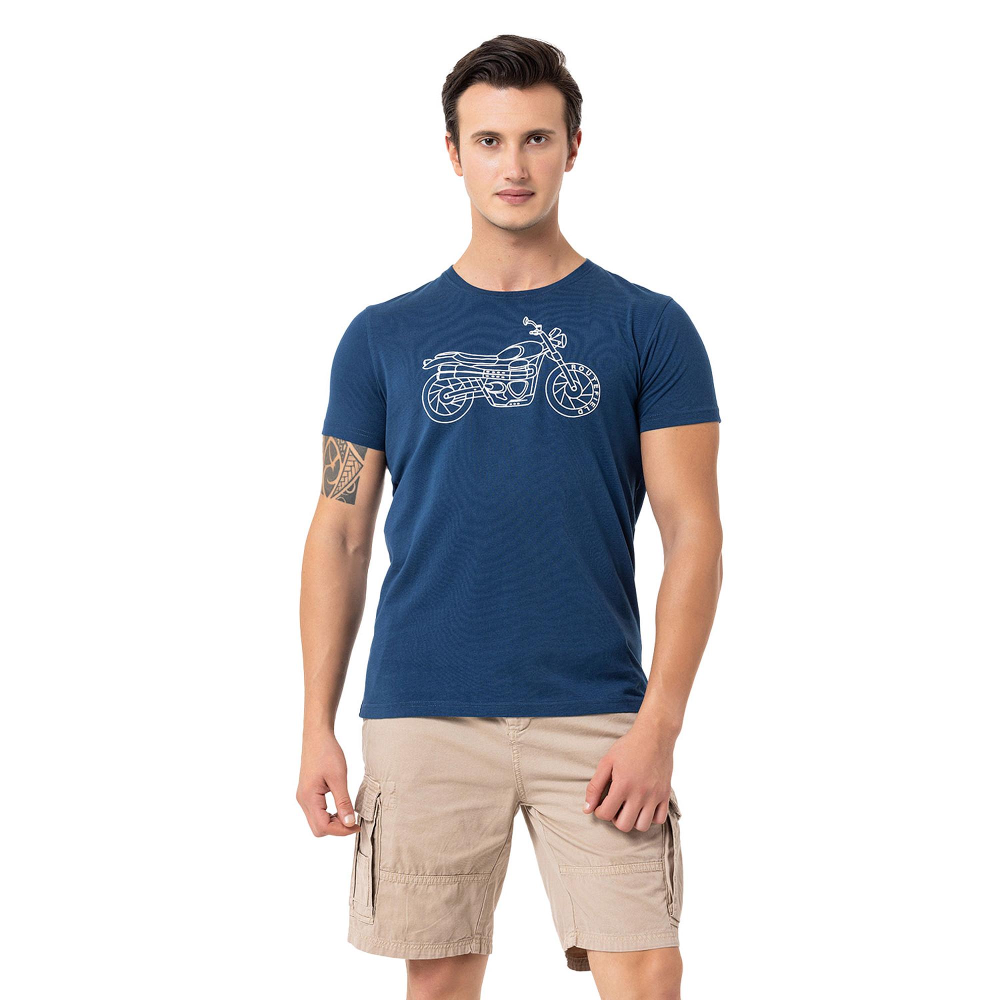 Routefield Tj Erkek Mavi Tişört