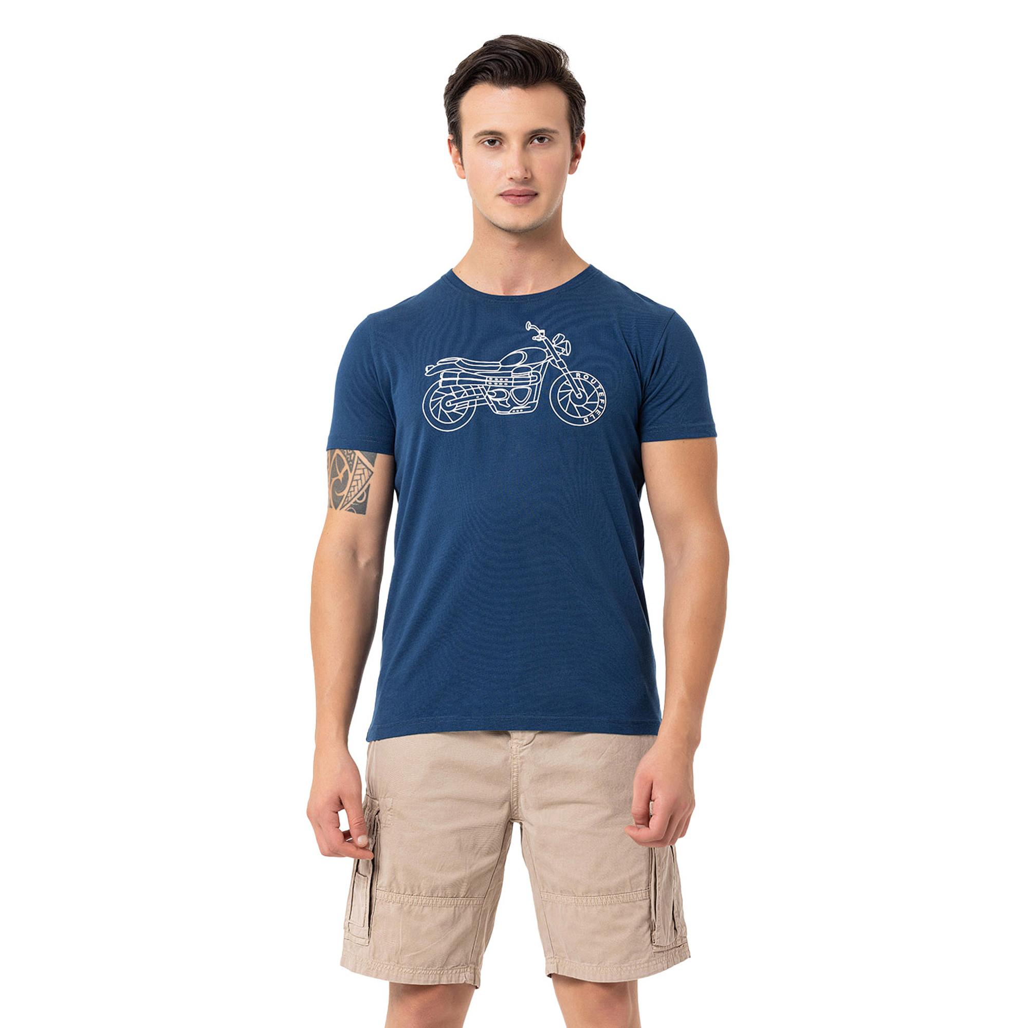 Routefield Tj Erkek Mavi Tişört