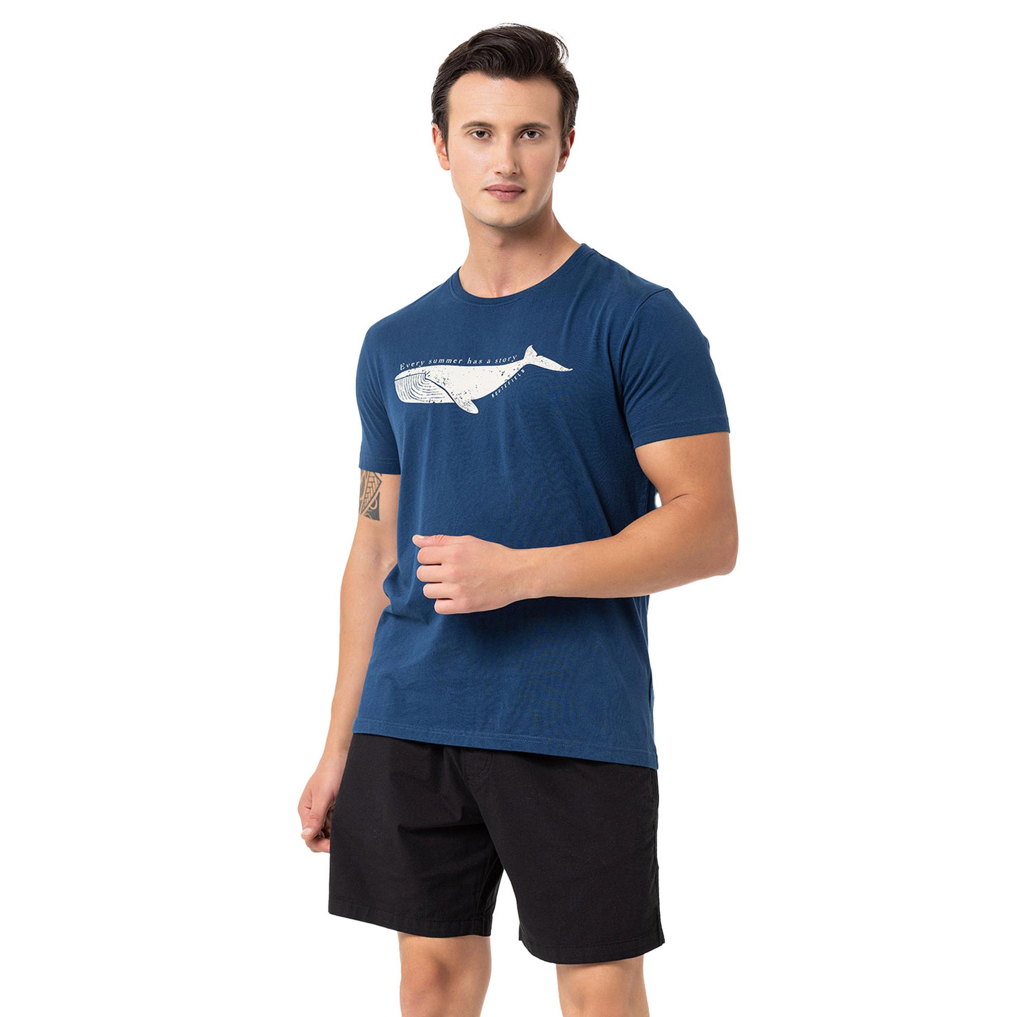 Routefield Tail Erkek Mavi Tişört