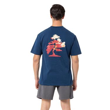  Routefield Typo Erkek Mavi Tişört