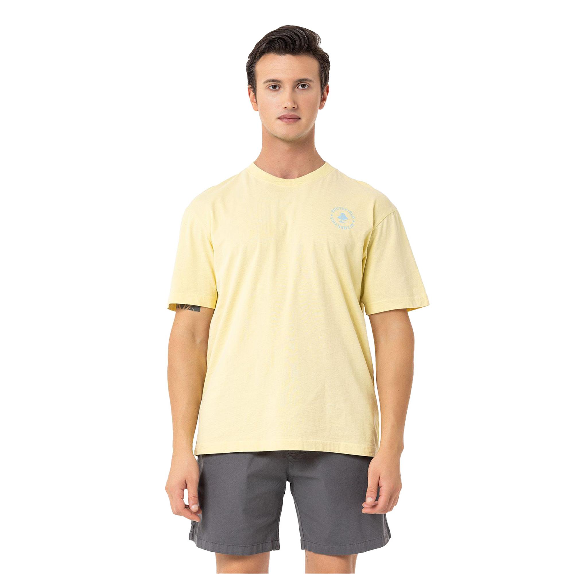 Routefield Typo Erkek Sarı Tişört
