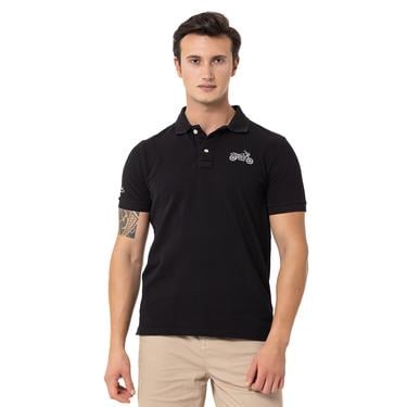  Routefield Pads Erkek Siyah Polo Tişört